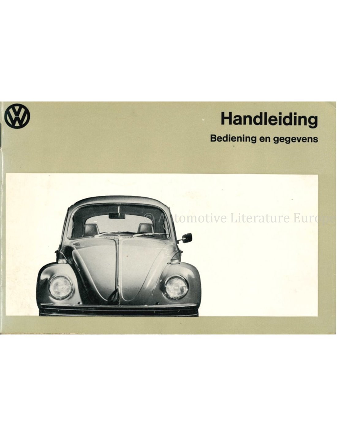 1973 VOLKSWAGEN KEVER INSTRUCTIEBOEK NEDERLANDS