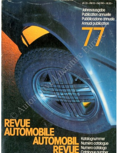 1977 AUTOMOBIL REVUE JAARBOEK DUITS FRANS