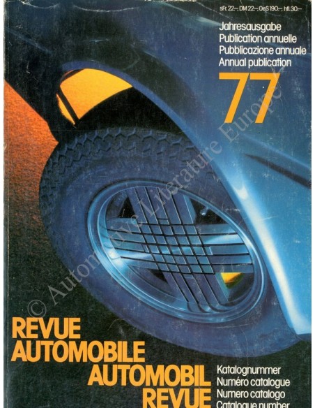 1977 AUTOMOBIL REVUE JAARBOEK DUITS FRANS