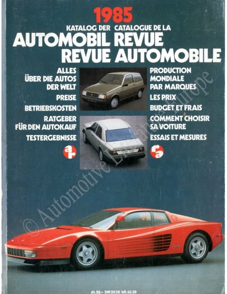 1985 AUTOMOBIL REVUE JAHRESKATALOG DEUTSCH FRANZÖSISCH