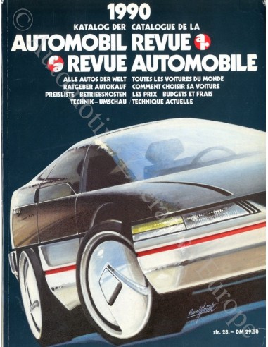 1990 AUTOMOBIL REVUE JAHRESKATALOG DEUTSCH FRANZÖSISCH