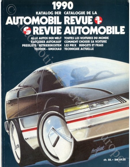 1990 AUTOMOBIL REVUE JAHRESKATALOG DEUTSCH FRANZÖSISCH