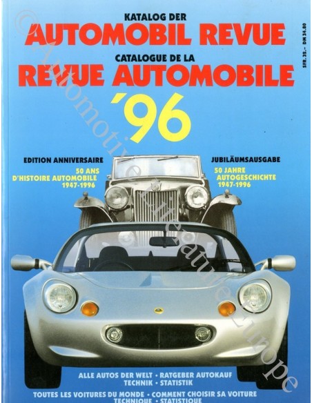 1996 AUTOMOBIL REVUE JAHRESKATALOG DEUTSCH FRANZÖSISCH