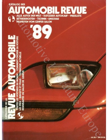 1989 AUTOMOBIL REVUE JAHRESKATALOG DEUTSCH FRANZÖSISCH