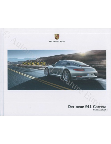 2016 PORSCHE 911 CARRERA HARDCOVER PROSPEKT DEUTSCH