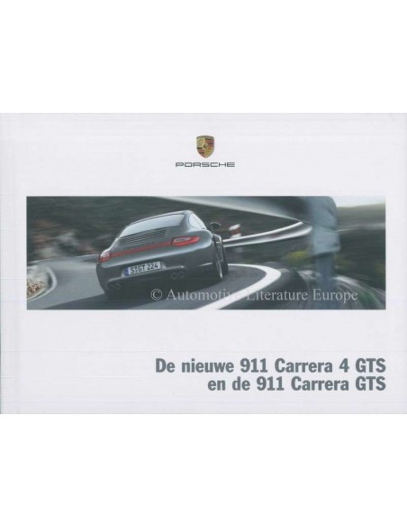 2012 PORSCHE 911 CARRERA 4 GTS HARDCOVER PROSPEKT NIEDERLÄNDISCH