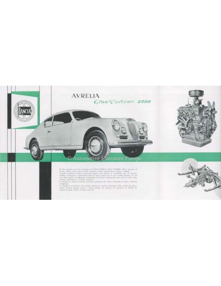 1953 LANCIA AURELIA GRAN TURISMO 2500 PROSPEKT ITALIENISCH