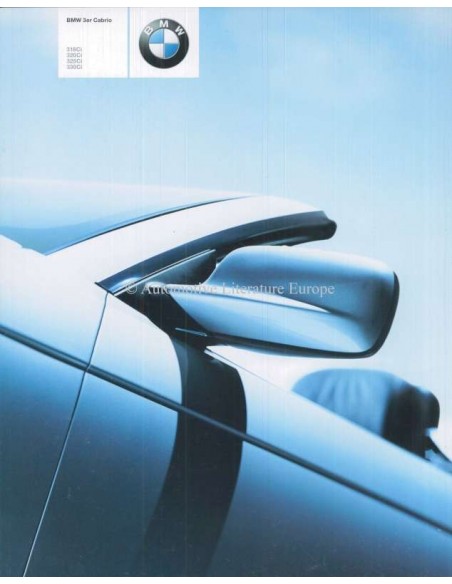 2001 BMW 3 SERIE CABRIO BROCHURE DUITS