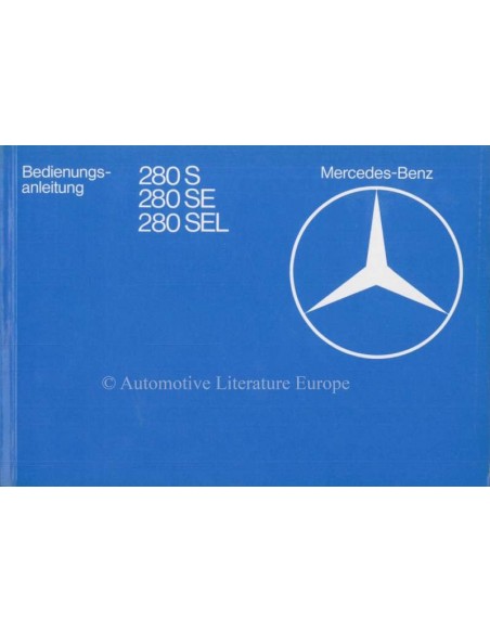 1980 MERCEDES BENZ S KLASSE INSTRUCTIEBOEKJE DUITS