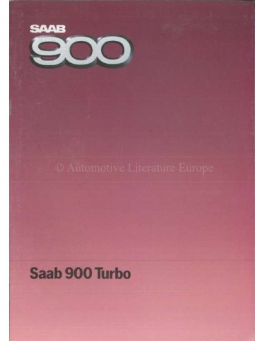 1985 SAAB 900 TURBO BROCHURE NEDERLANDS