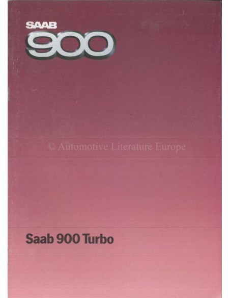 1985 SAAB 900 TURBO BROCHURE NEDERLANDS