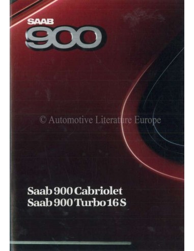 1988 SAAB 900 BROCHURE NEDERLANDS