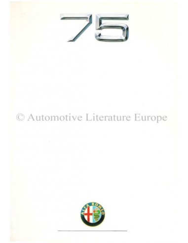 1989 ALFA ROMEO 75 BROCHURE ITALIAANS