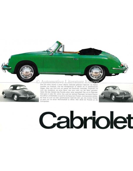 1964 PORSCHE 356 C BROCHURE DUITS