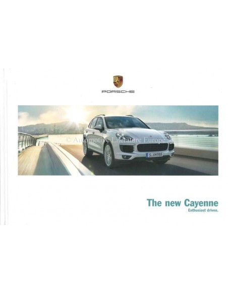 2015 PORSCHE CAYENNE HARDCOVER PROSPEKT ENGLISCH