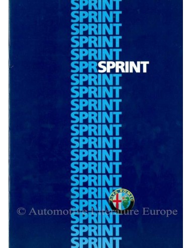 1986 ALFA ROMEO SPRINT BROCHURE DUTCH