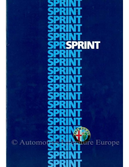 1986 ALFA ROMEO SPRINT BROCHURE DUTCH