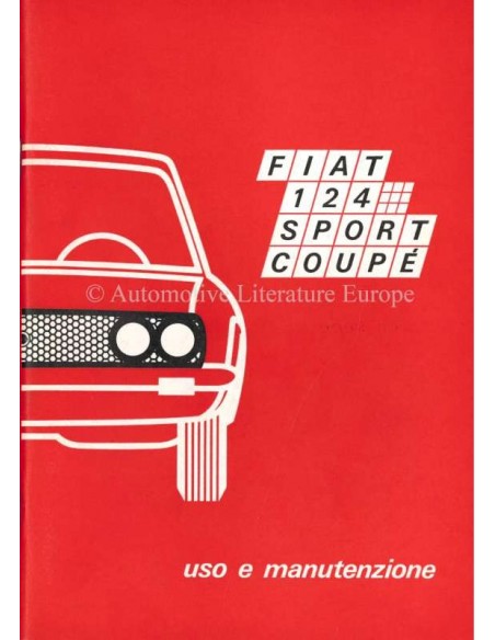 1970 FIAT 124 SPORT COUPE OWNERS MANUAL ITALIAN