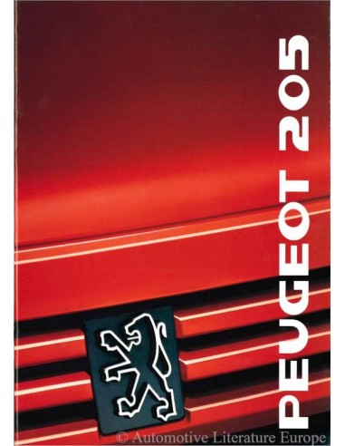 1989 PEUGEOT 205 BROCHURE DUTCH