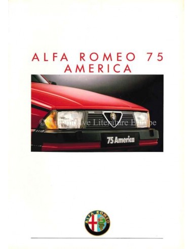 1988 ALFA ROMEO 75 AMERICA BROCHURE NEDERLANDS