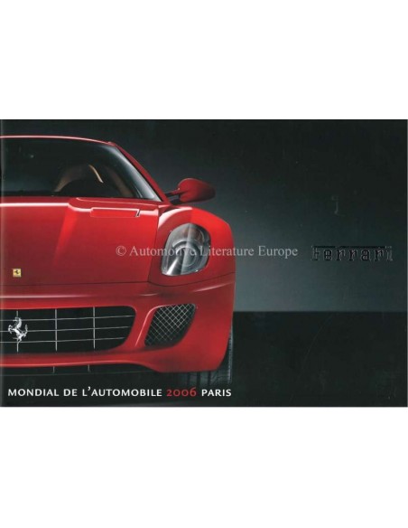 2006 FERRARI MONDIAL DE L'AUTOMOBILE PARIS PRESSEMAPPE