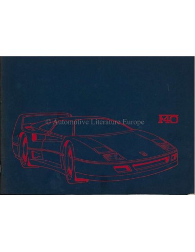 1987 FERRARI F40 PERSMAP ENGELS 477/87