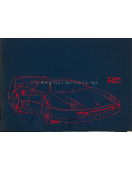 1987 FERRARI F40 PERSMAP ENGELS 477/87