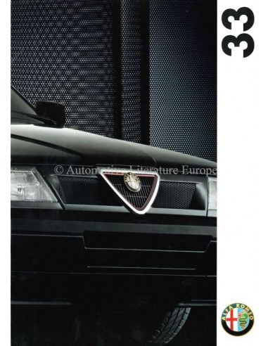 1992 ALFA ROMEO 33 BROCHURE NEDERLANDS