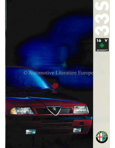 1991 ALFA ROMEO 33 16V QV PERMANENT 4 BROCHURE FRENCH