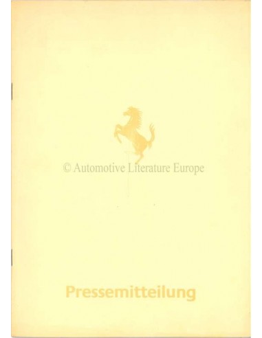 1984 FERRARI MONDIAL PRESSKIT GERMAN 296/84