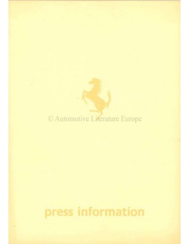 1984 FERRARI MONDIAL PRESSEMAPPE ENGLISCH 296/84