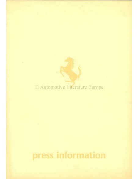 1984 FERRARI MONDIAL PRESSEMAPPE ENGLISCH 296/84