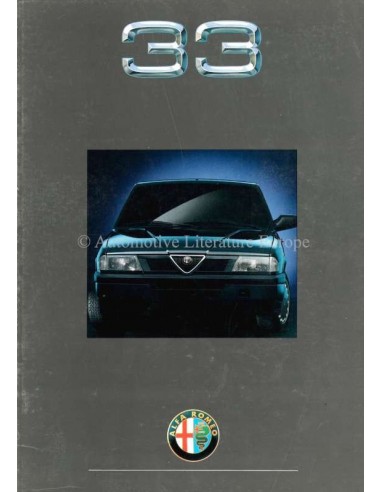 1991 ALFA ROMEO 33 BROCHURE NEDERLANDS