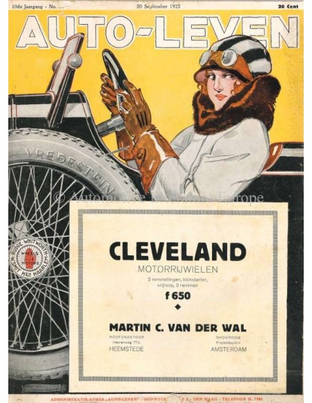 1922 AUTO-LEVEN MAGAZIN 38 NIEDERLÄNDISCH