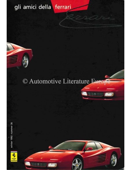 1992 FERRARI GLI AMICI DELLA MAGAZINE 36 NEDERLANDS