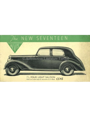 1938 ALVIS SEVENTEEN BROCHURE ENGELS