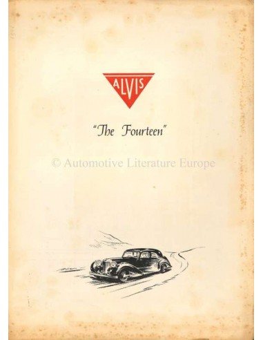 1946 ALVIS THE FOURTEEN PROSPEKT ENGLISCH