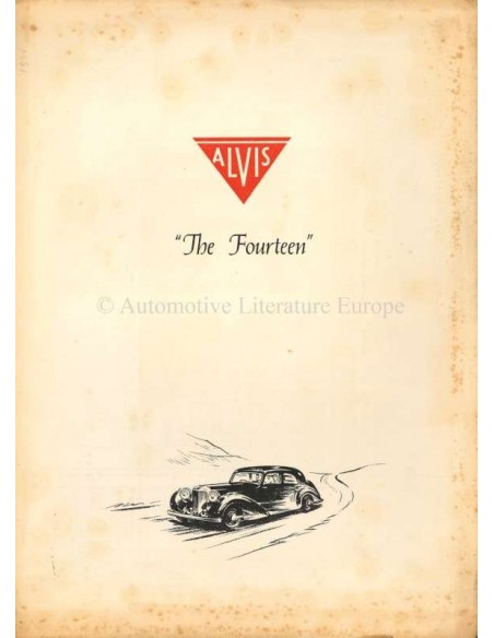 1946 ALVIS THE FOURTEEN PROSPEKT ENGLISCH