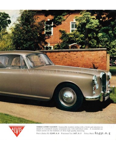 1962 ALVIS THREE-LITRE (TD21) BROCHURE ENGELS