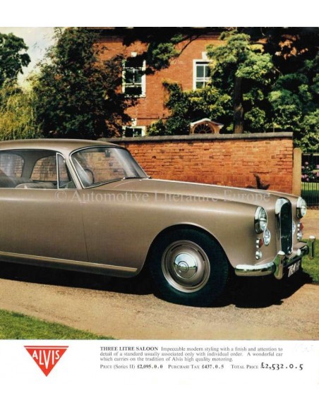 1962 ALVIS THREE-LITRE (TD21) BROCHURE ENGELS