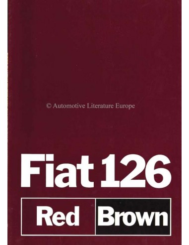 1980 FIAT 126 RED & BROWN BROCHURE DUITS