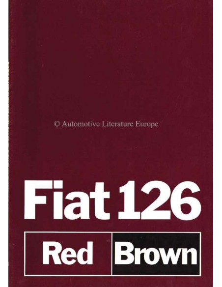 1980 FIAT 126 RED & BROWN BROCHURE DUITS