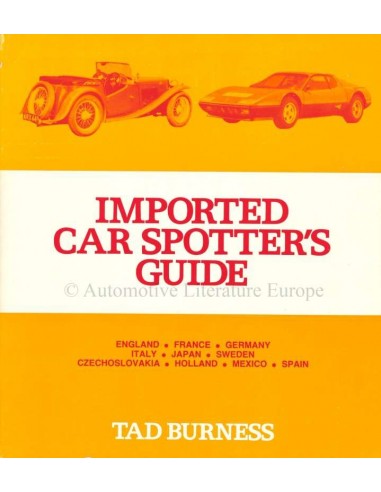 IMPORTED CAR SPOTTER'S GUIDE - TAD BURNESS - BOOK