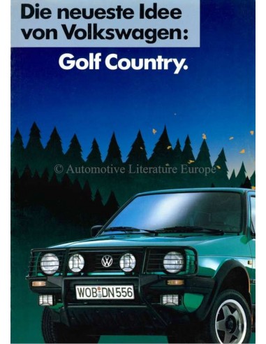 1990 VOLKSWAGEN GOLF COUNTRY BROCHURE DUITS