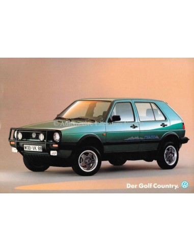 1989 VOLKSWAGEN GOLF COUNTRY BROCHURE DUITS