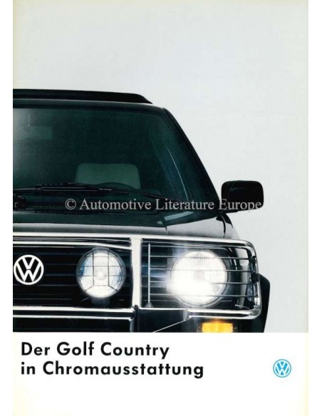 1991 VOLKSWAGEN GOLF COUNTRY BROCHURE DUITS