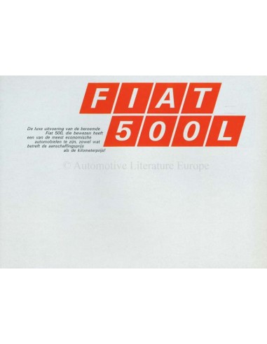 1969 FIAT 500 L BROCHURE DUTCH