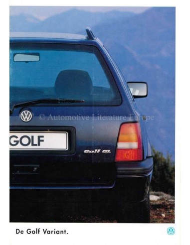 1995 VOLKSWAGEN GOLF VARIANT BROCHURE NEDERLANDS