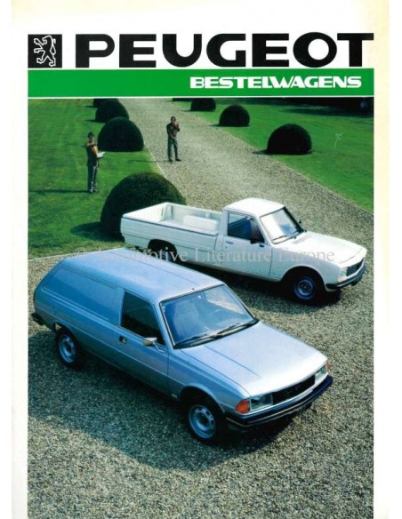 1986 PEUGEOT 305 LIEVERWAGEN / 504 PICKUP PROSPEKT NIEDERLANDISCH