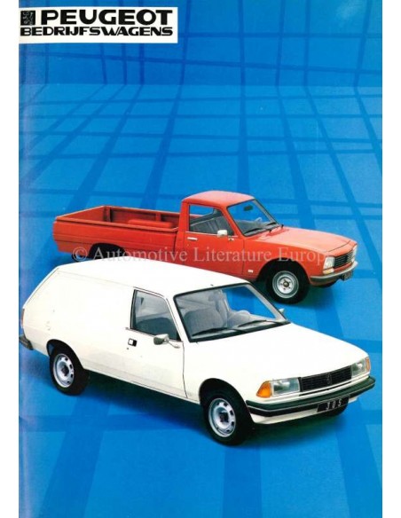 1984 PEUGEOT 504 PICK UP + CHASSIS CABINE + BESTEL BROCHURE DUTCH